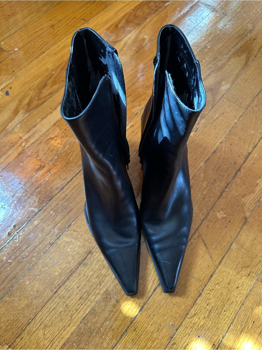 Nine West Black Pointed Ankle Booties